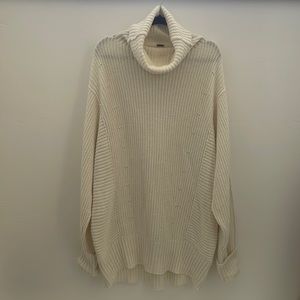 Free people over sized white/cream turtleneck sweater